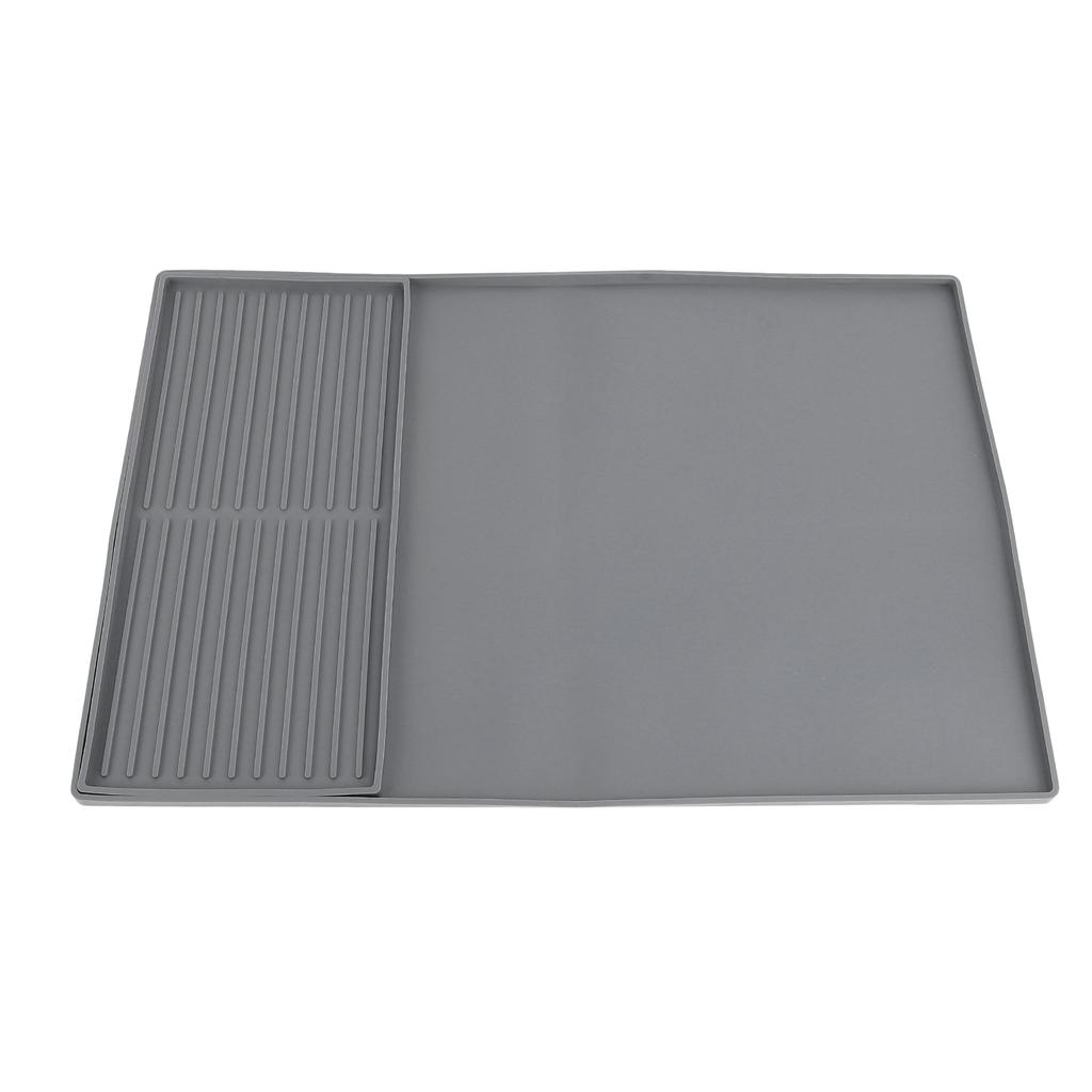 2 In 1 Silicone Coffee Mat Coffee Bar Mat with Dish Drying Mat for Kitchen Countertops Coffee Bar Ac