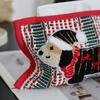 Hanging Woven Tissue Bag Rustic Style Paper Towel Bag Creative Dachshund Tissue Box  Christmas