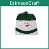 Christmas Chair Cover Set With Snowman Design For Holiday Home Decor