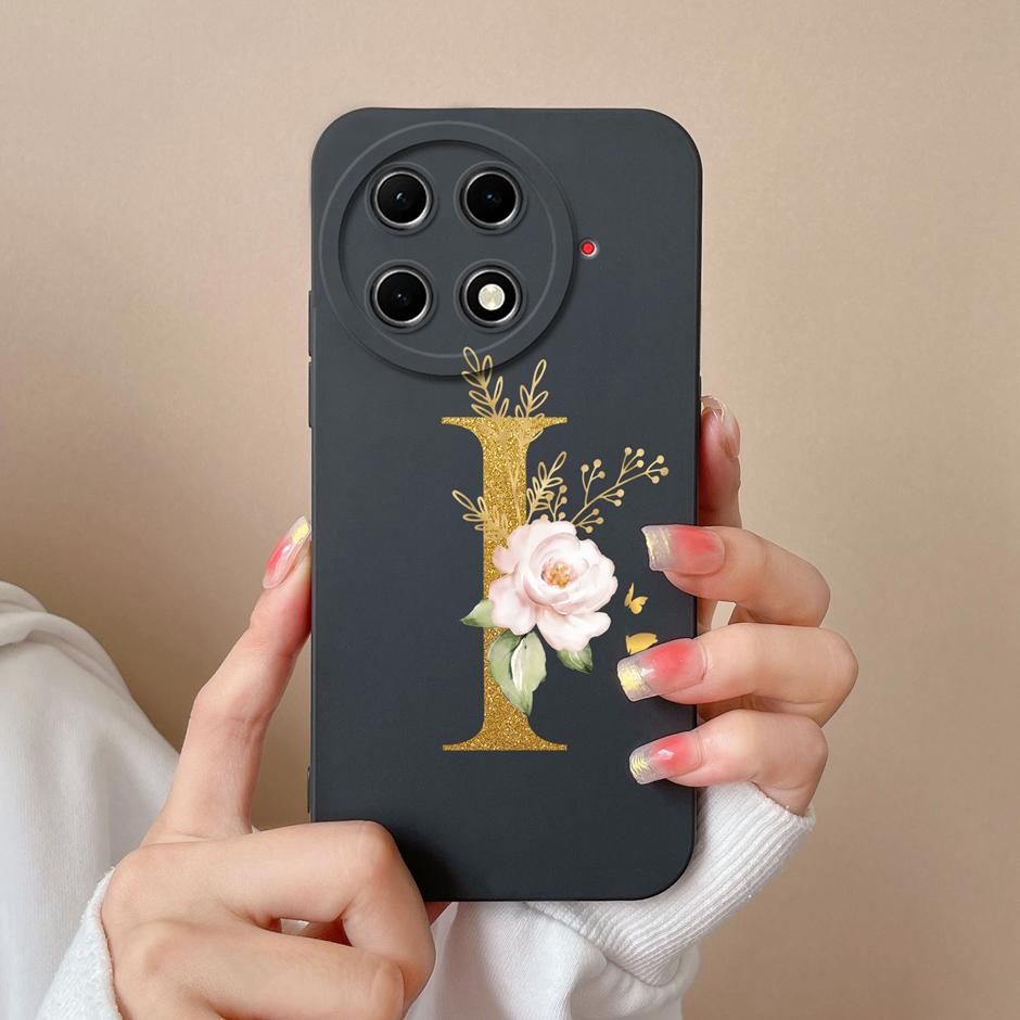 

Phone Cases For Tecno Camon 30S Pro Art Flower 26 Letters Silicone Soft Cover For TecnoCamon30SPro Fandas TecnoCamon 30S Bumper Camon 30S