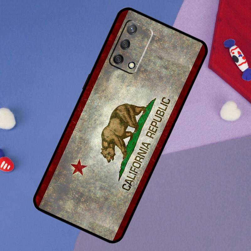 California Flag Case For Oppo A60 A80 A40 A6 A5 Pro A15 A16 A17 A57 A94 A74 A54 A76 A96 A18 A38 A58 A78 A98