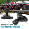 8Pcs Threaded Stud Nut Fitting Tie Down Used with L Track Rail Hook Tie Down Rope Anchor Point Steel for Car Truck Bed Pickup RV