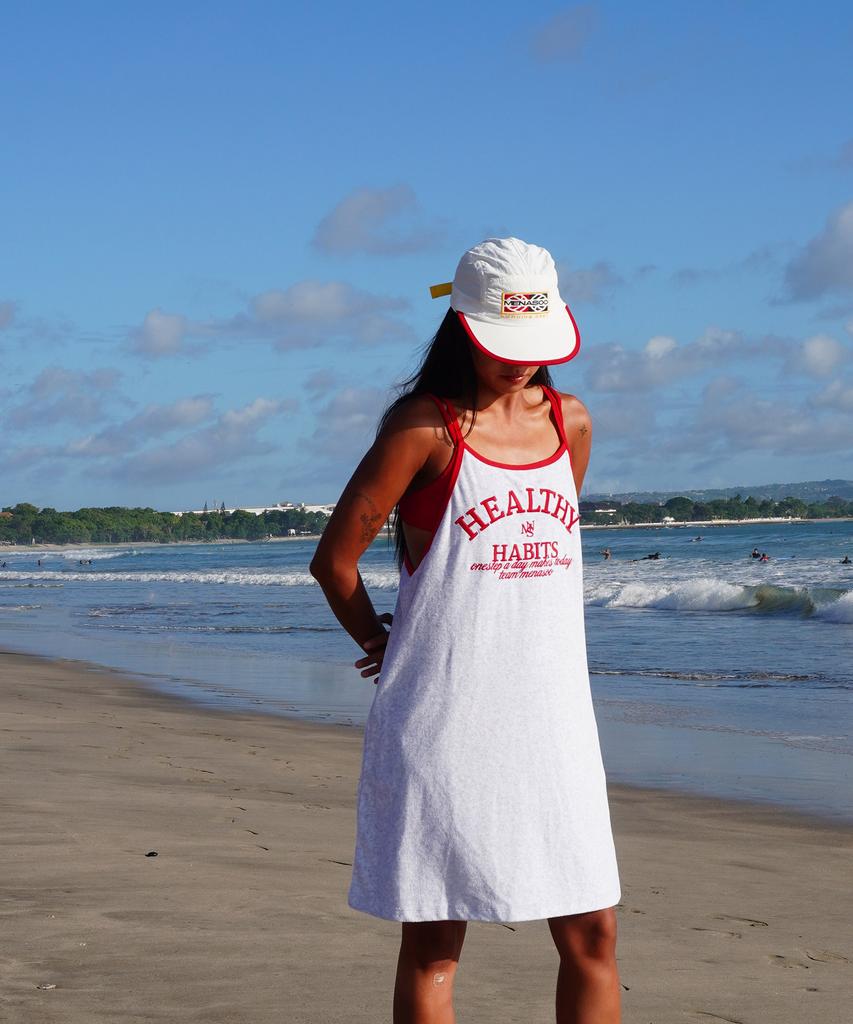 Minasu Menasoo Summer Basic Terry Strap Onepiece_Ash Gray