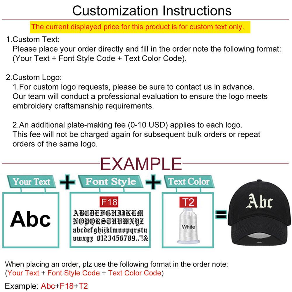 Custom Text Logo Embroidery Vintage Washed Cotton Baseball Cap Fashion Women Men Hat Sport Visors Snapback Cap Sun Hat
