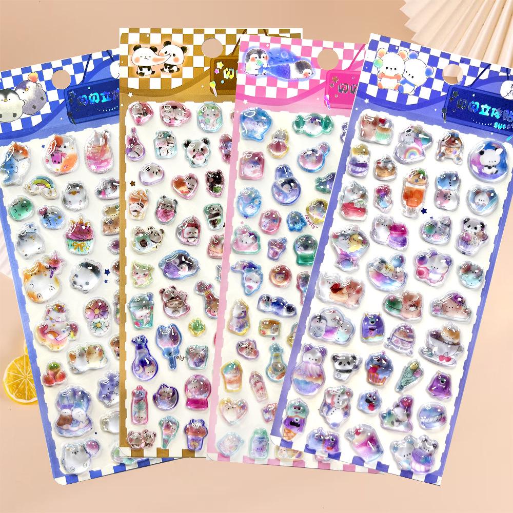 

Children s 3D Crystal Gem Girl Cartoon Stickers Set 9.5cm x 22.5cm