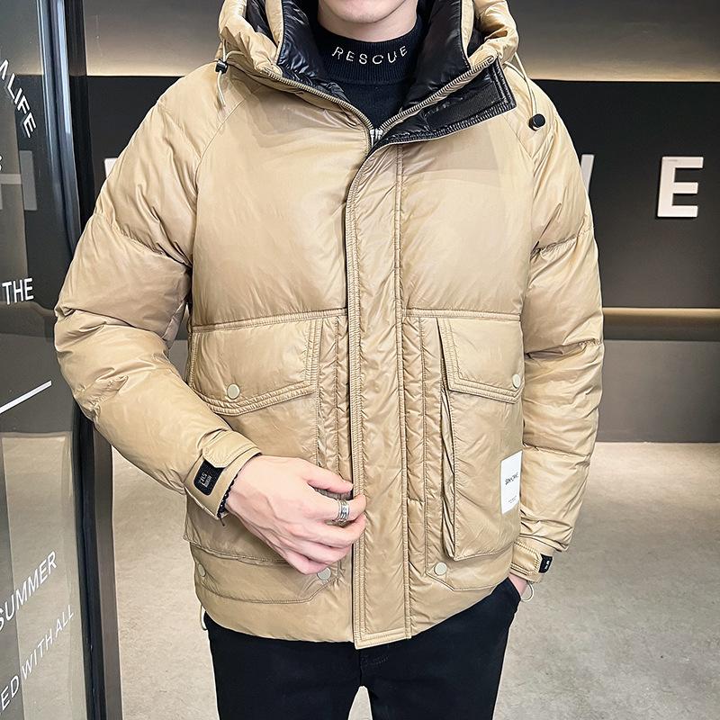 Down Jacket Men's 2025 New Handsome White Duck Down Cold-resistant and Warm Thickened Thin and Light Hooded Winter Jacket