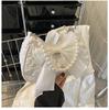 White Folds Pearl Female Bag Retro Luxury Designer Handbag Bow Crossbody Bags Fashi Y2K Vintage Women's Shoulder Bag Purses
