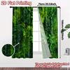 2pcs, 2D FLAT PRINTING Curtains (Without Rod) Verdant Canopy Fashionable Chic Curtains Polyester Curtains Decorations Inside