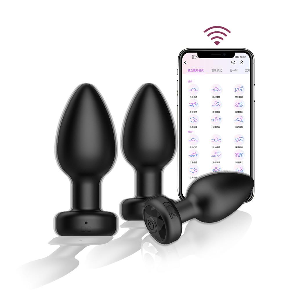 App Remote Vibrator Anal Plug Adult Products Wholesale Wireless Remote Control App Anal Plug Vibration Masturbation Silicone