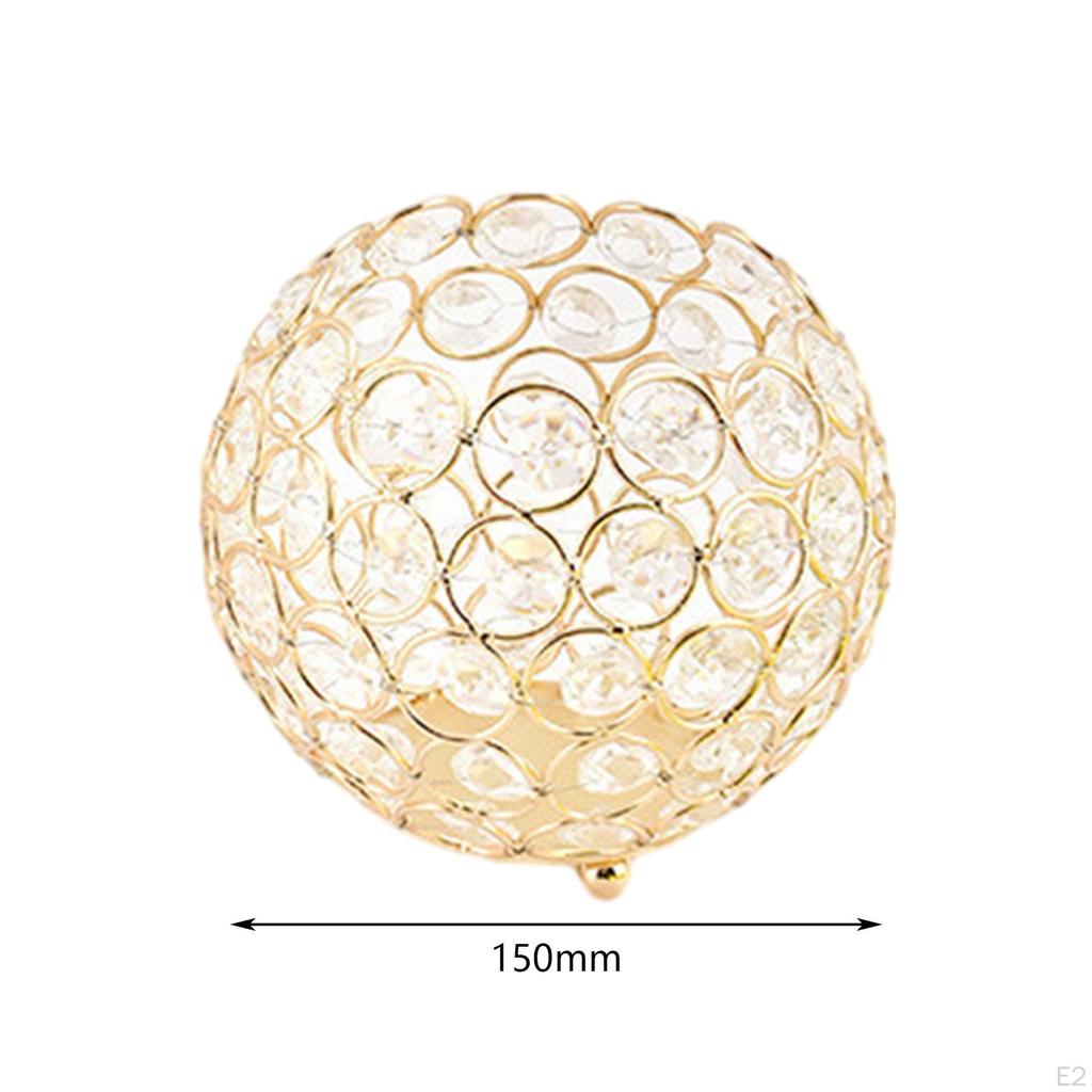 Crystal Candle Holder Lamp Shade Antique Hollow Bedside Clip On Ceiling Light