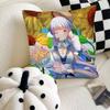 Game Anime Genshin Impact Kamisato Ayaka Pillow Case Fashion Square Pillowcase Bedroom Sofa Room Ins Decoration Leisure