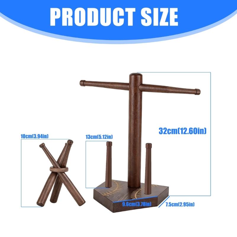 Wood Baseball Accessories Jewelry Organizers for Rings Necklaces and Ball Stand Elegant Necklace Holder