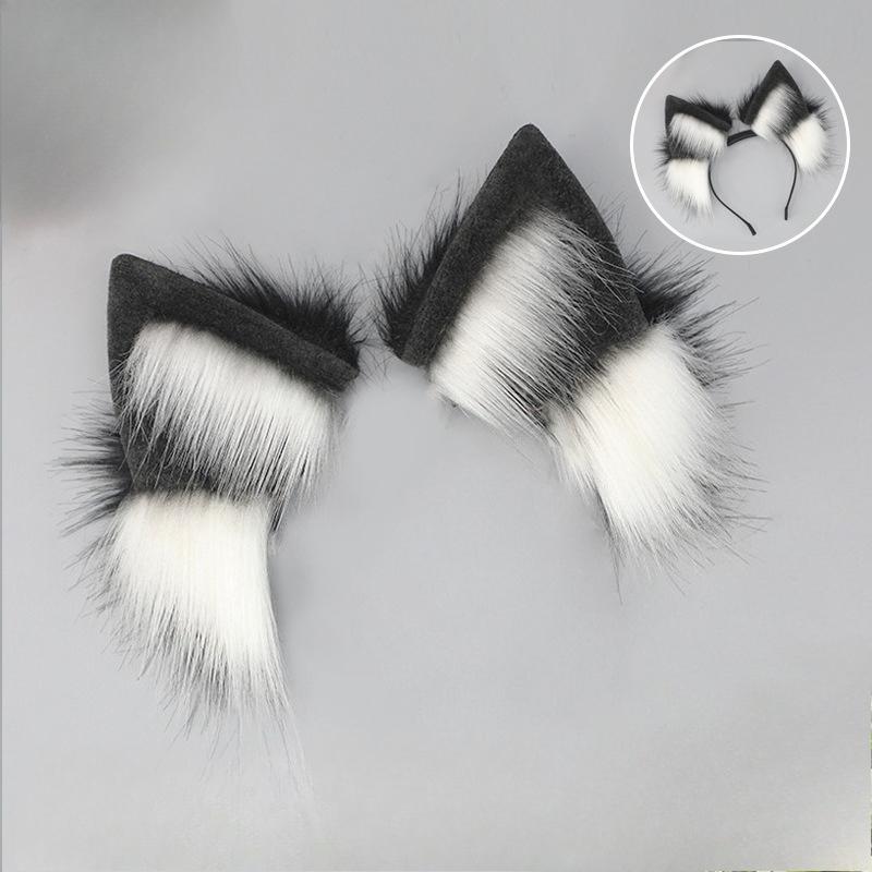 

Rechargeable Plush Cat Ears Hair Accessory Cosplay Exhibition Movable Realistic Fox Ear Detachable Electric Headband Animal Ears One Size