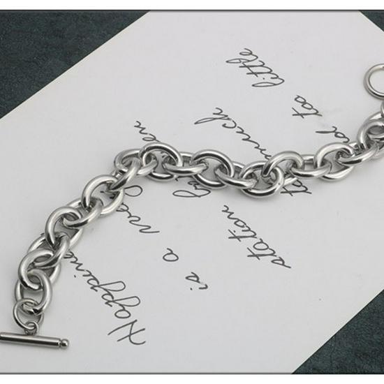 Bold European & American Style Punk Hip-Hop Titanium Steel Interlocking O Chain Unisex Bracelet
