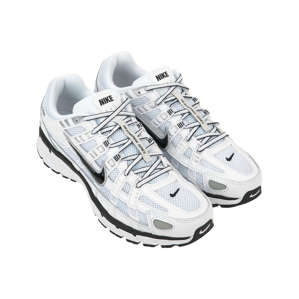 Nike P-6000 White Metallic Silver Black Men Sneakers CD6404-107