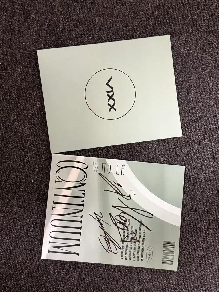 VIXX Continuum album with handwritten signatures for sale.