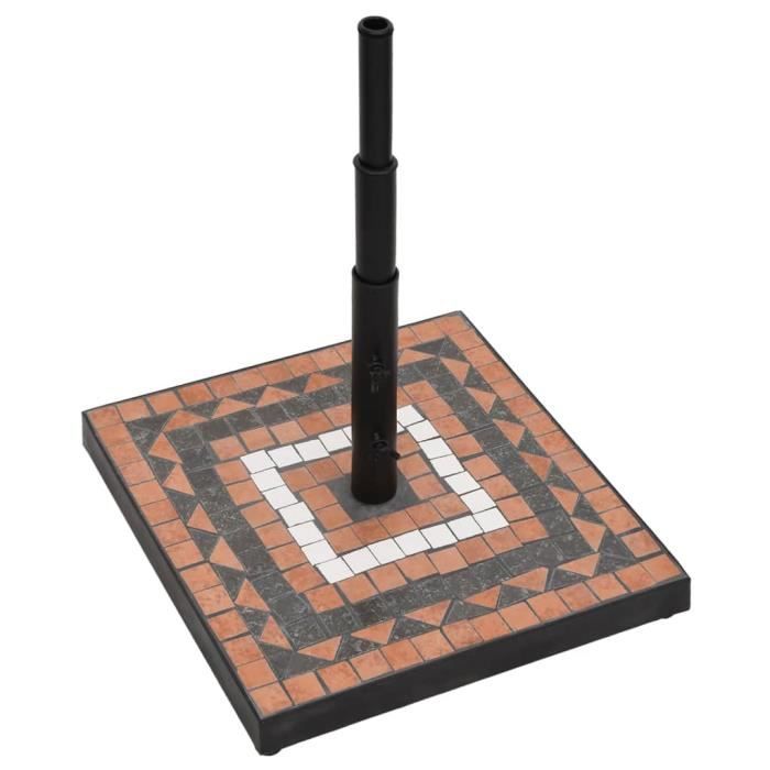 VidaXL Parasol Base Terracotta and White Square 12 Kg 362226