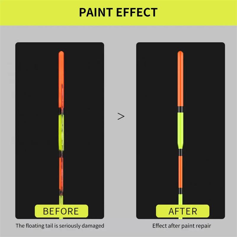 15ML Fluorescent Paint For DIY Floats Tail Painting Visible Fishing Float Tip Fast Dry Paint Buoy Tail Repairing Tool