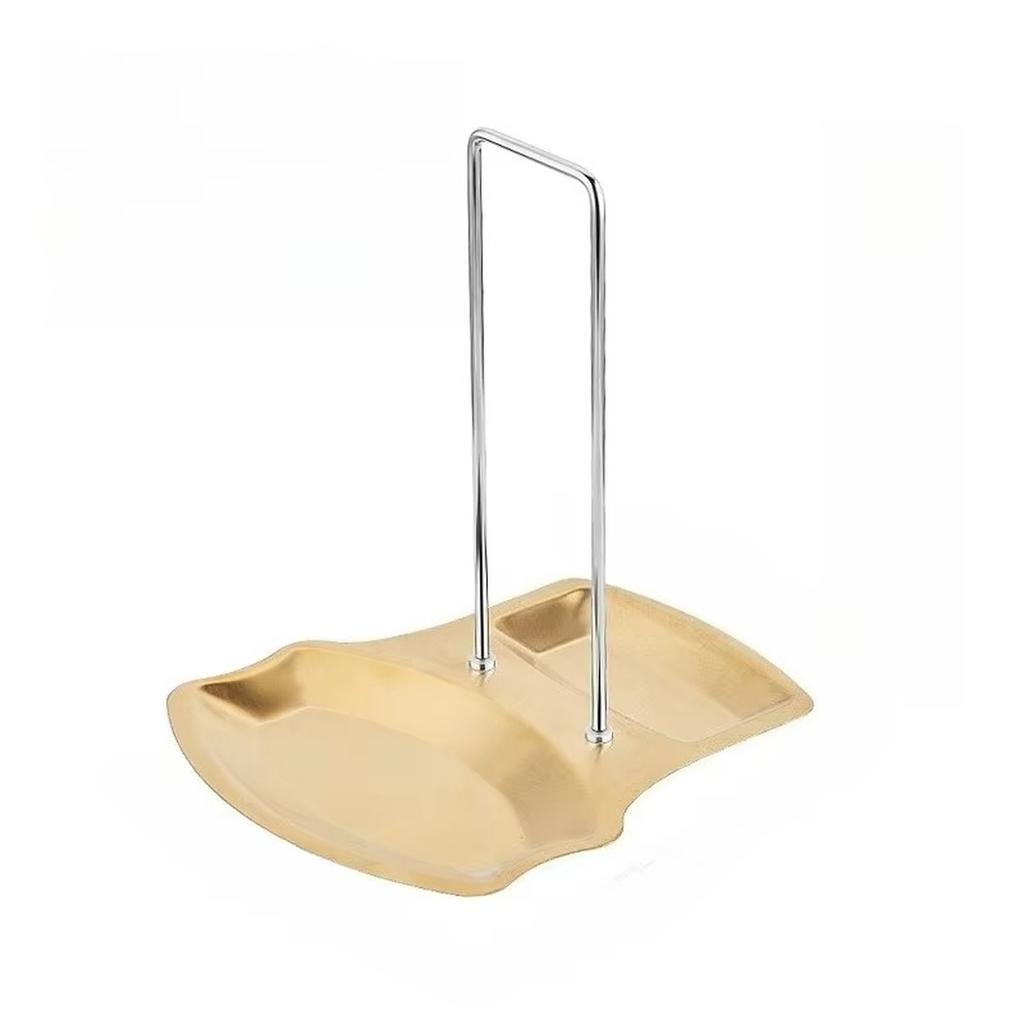 Stainless Steel Pot Lid Holder Countertop Organizer with Removable Drip Tray