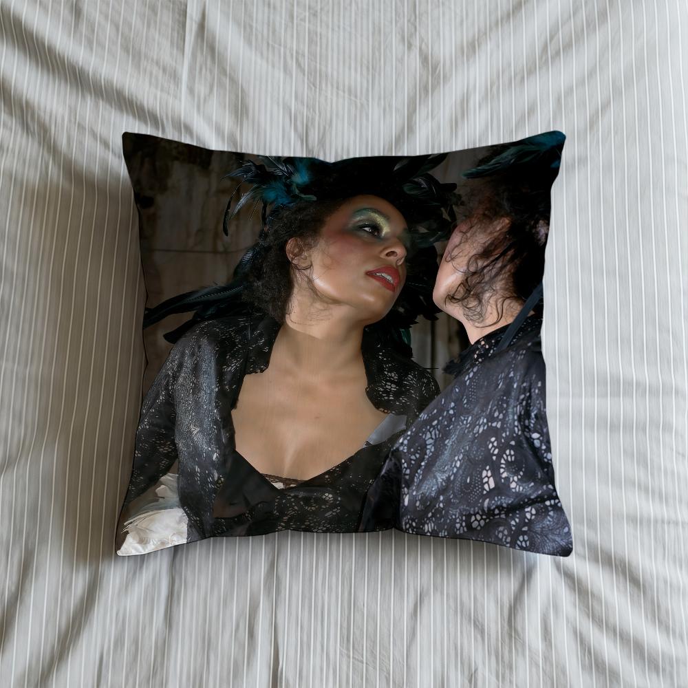 Cushion Cover Of Soft Case Sofa Woman Living Room Home Comfortable Office Celeste Faces Decor Protective Pillow