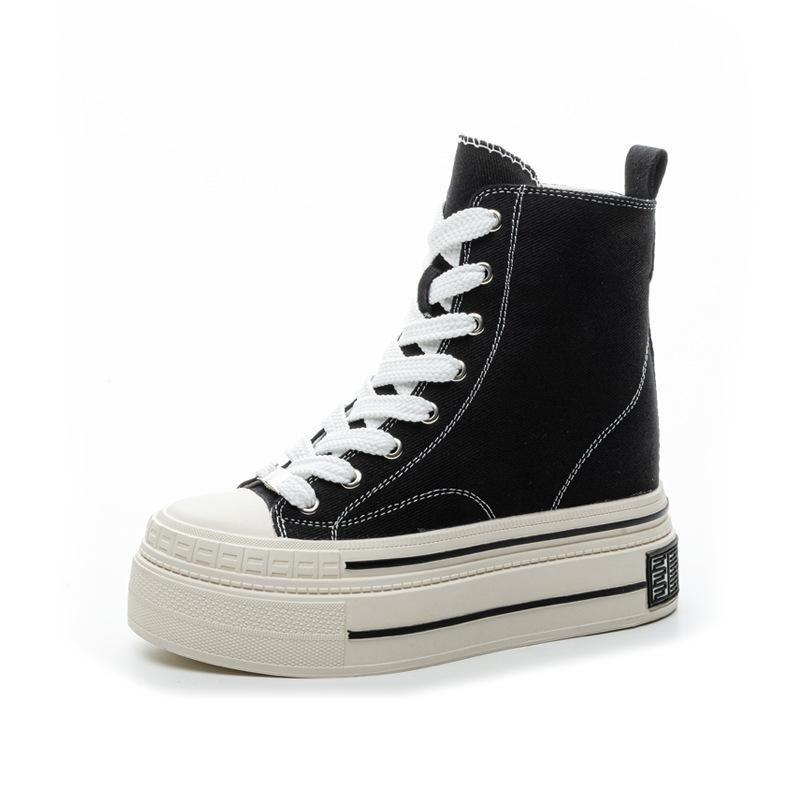 Super high heel 12 cm women's casual espadrilles, new thick-soled rubber in spring and autumn 2025, inner height increase