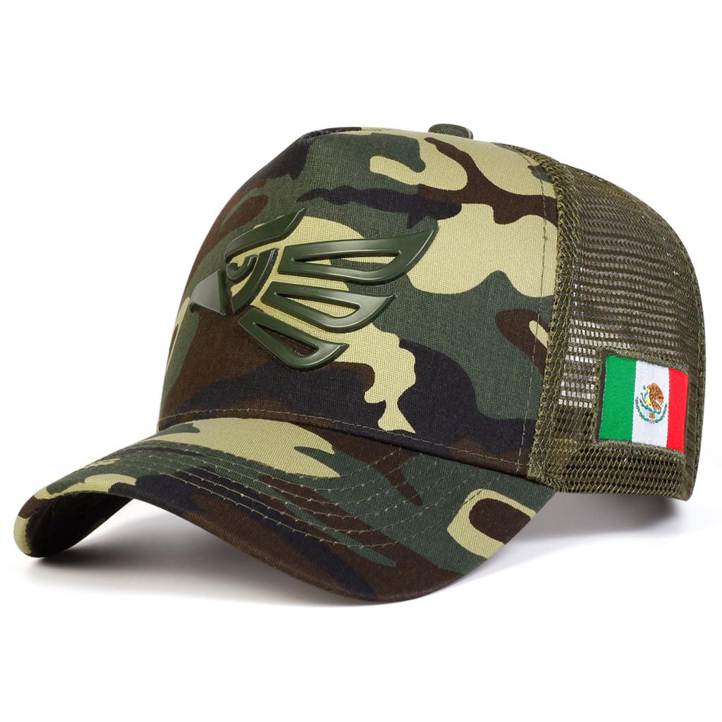 Unisex Mexican Eagles Decoration Adjustable Breathable Mesh Baseball Hat Hip Hop Caps Spring Summer Outdoor Sport Travel for Women Men
