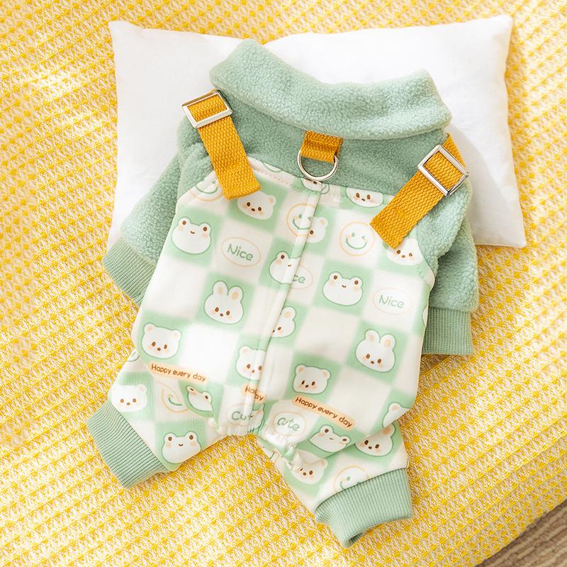 Pet Four-legged Clothing Can Lead Cats, Dogs, Overalls, Medium and Small Dogs, Hairless Cats, Warm Cat Clothes In Autumn and Winter