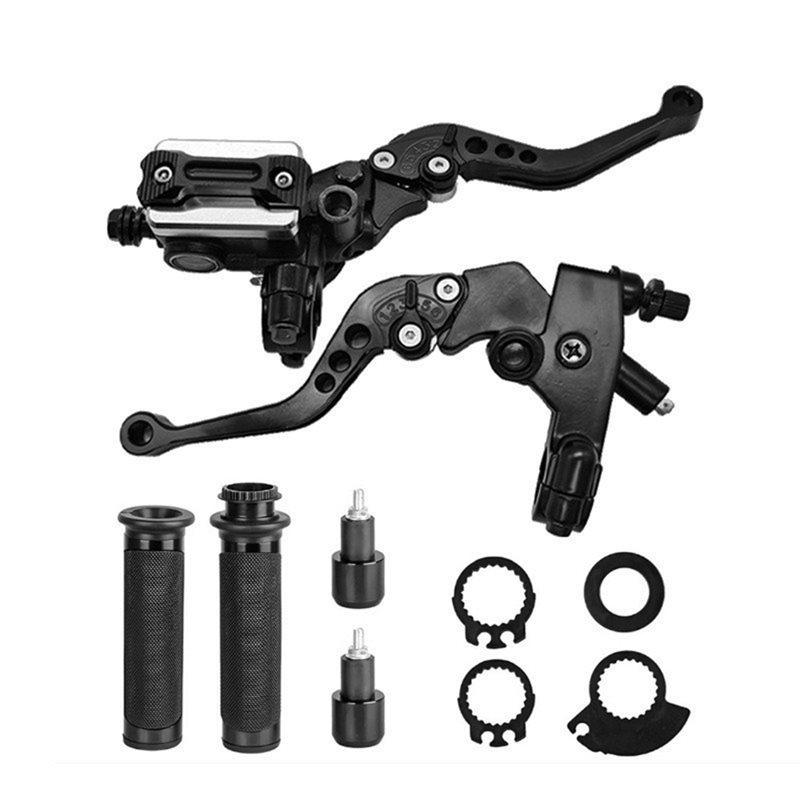 QE-Motorcycle Hydraulic Clutch Kit Brake Levers Master Cylinder Reservoir With Grip Brake Hose For Motocross Vento Pulsar