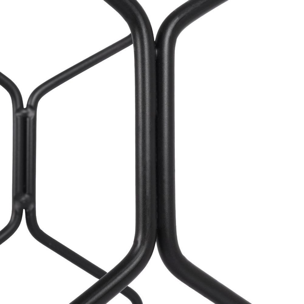 Black metal wine rack for 8 bottles, 23x48 cm