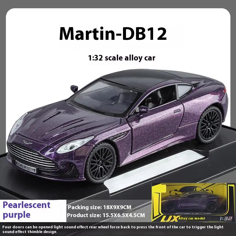 Neu 1:32 Aston Martin DB12 GT Supercar Legierung Diecast Metall Modellauto Sound und Licht Hobby Sammlerstücke Ornamente Geburtstagsgeschenk Jungen