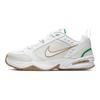 Nike Air Monarch IV White Lucky Green Gold Men Sneakers Phantom-Grey Metallic-Gold 415445-103