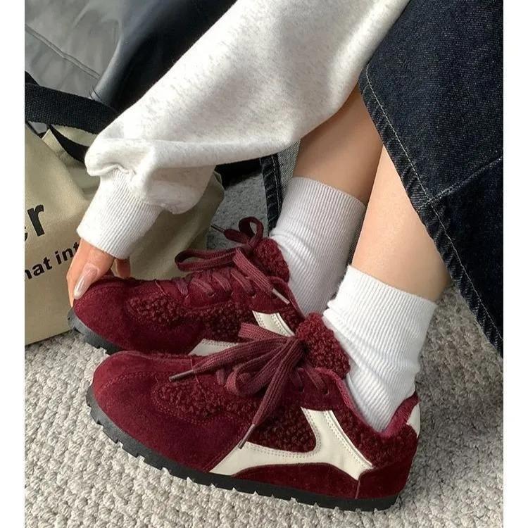 Fashion Women's Shoes 2024 Fashion Front Lace-up Women's Vulcanize Shoes Hot Sale Color Matching New Round Head Comfortable Casual Shoes