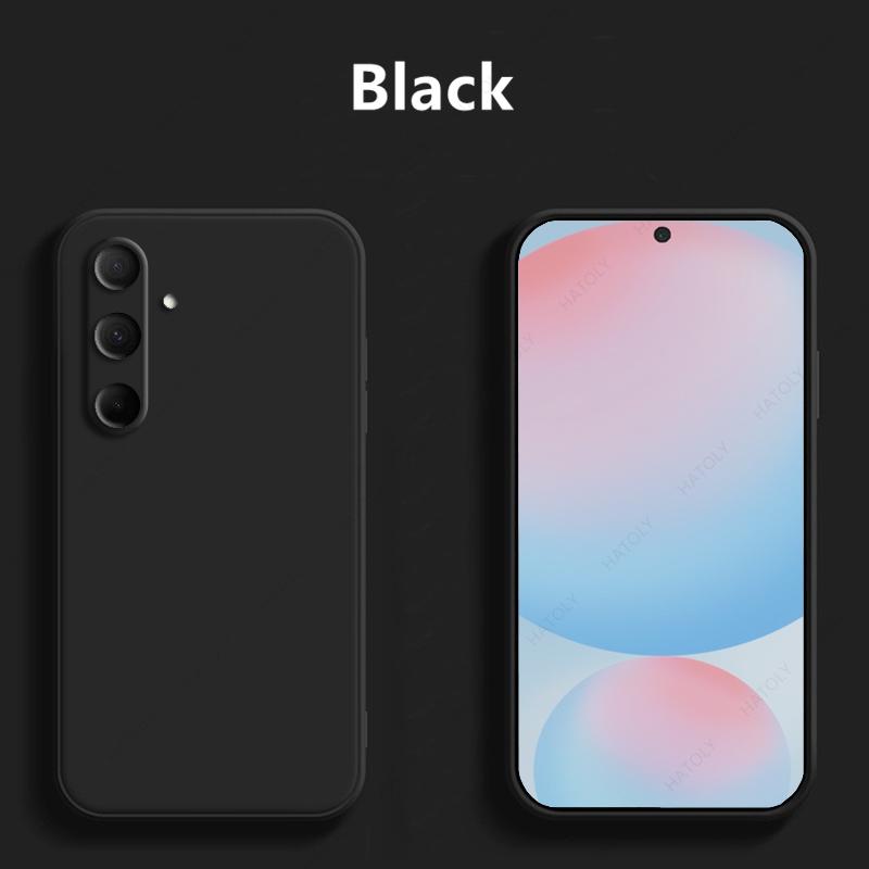 

Жидкий силиконовый чехол для телефона Samsung Galaxy A56 5G, противоударный чехол Funda, задняя крышка для Samsung A36 A26 For Samsung A36 5G чёрный