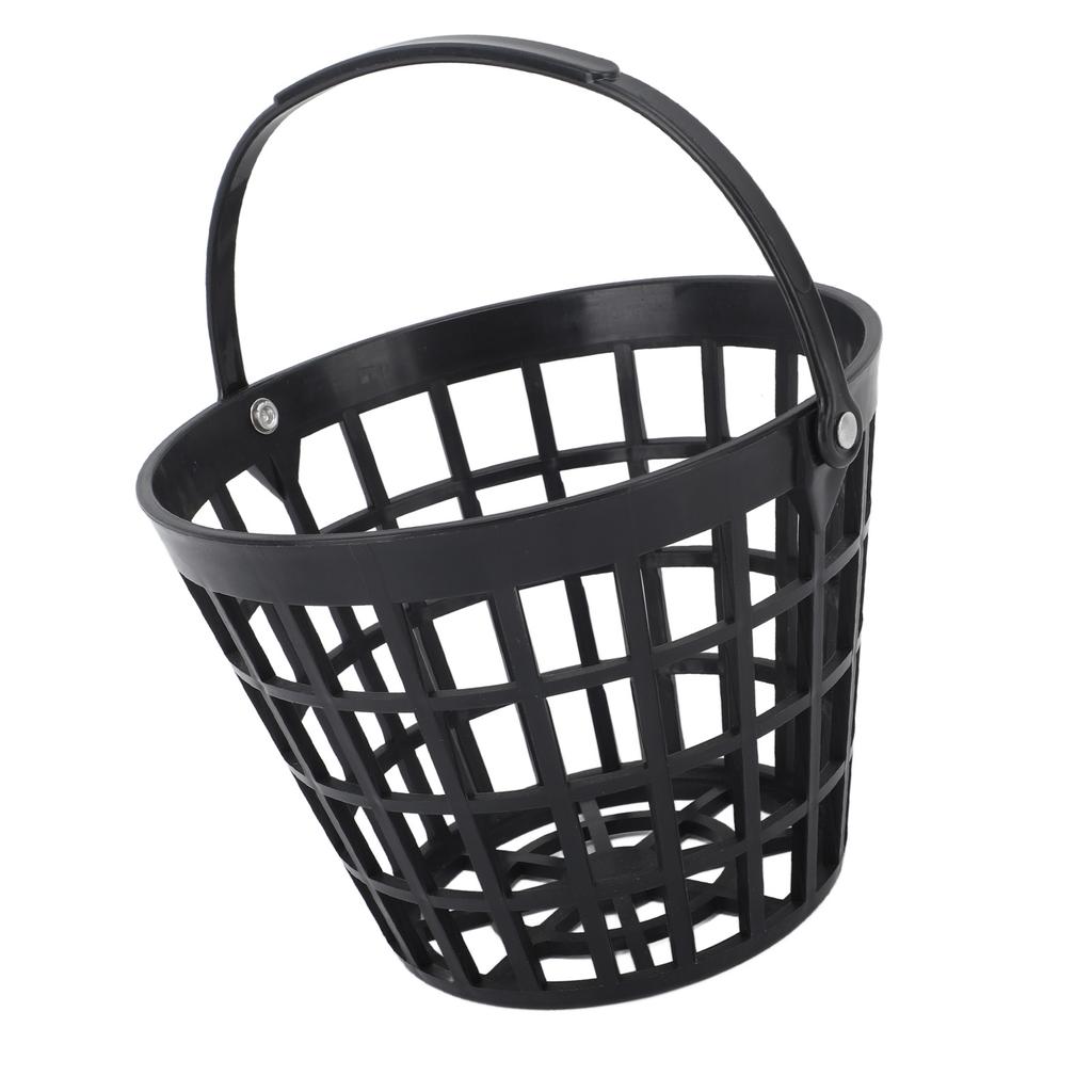 Black Golf Ball Basket Nylon Plastic Golfball Container Golf Ball Holder Contain with Handle Stadium Accessories for 50Pcs
