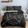 Cartoon Dog Duvet Cover Cute Pet Printed Bedding Set Comforter Covers Twin King Quilt Cover With Pillowcase Bedclothes 2/3Pcs