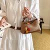 Striped Straw Baguette Small Bag Portable Messenger Women's Bag