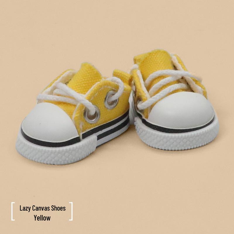 17cm Labubu Multi-Color Low-Top Canvas Doll Shoes - Dress-Up Photo Props