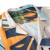 Men's Casual Loose Beach Outfit Leaf Print Shirt and Short Set for Holiday