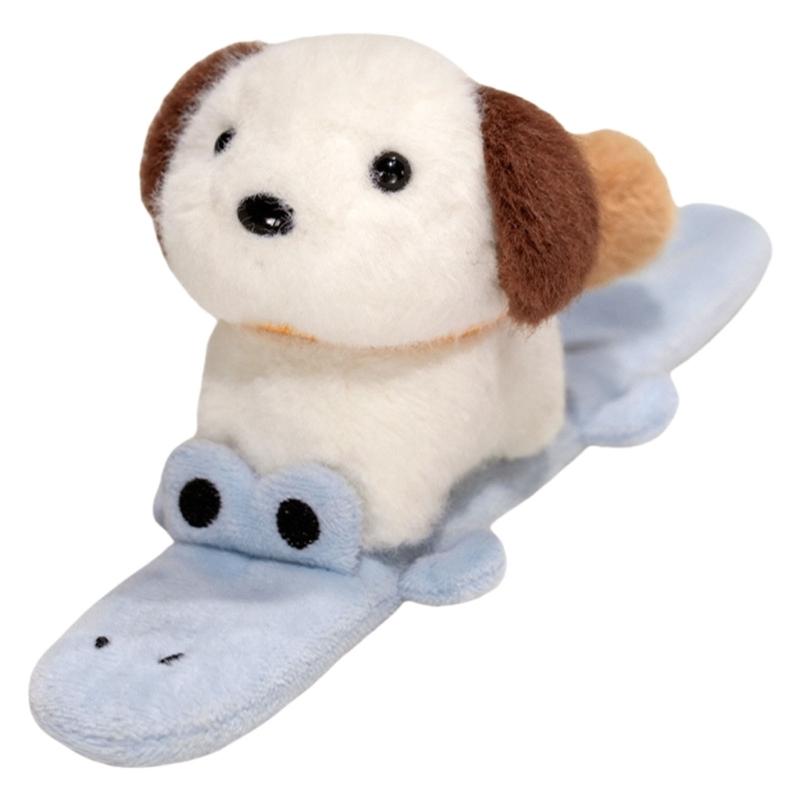 Capybara with Tangerine Plush Bracelet Fun Accessory for Children Kids Bracelet Cartoon Wristband Photo Props