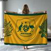 The Socceroos Australia Print Flannel Blanket High Quality Warm Comfortable Cover for All Seasons Perfect for Gifts Home Decor