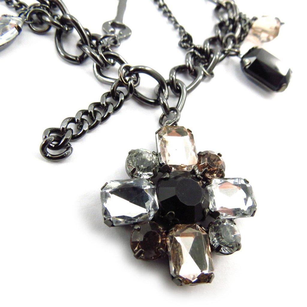 Les Trésors De Lily [J6337] - Designer-Armband 'Scarlett' schwarz grau