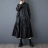 Long Sleeve Plus Size Cotton Vintage Ruffle New In Dresses for Women Casual Loose Spring Autumn Shirt Dress