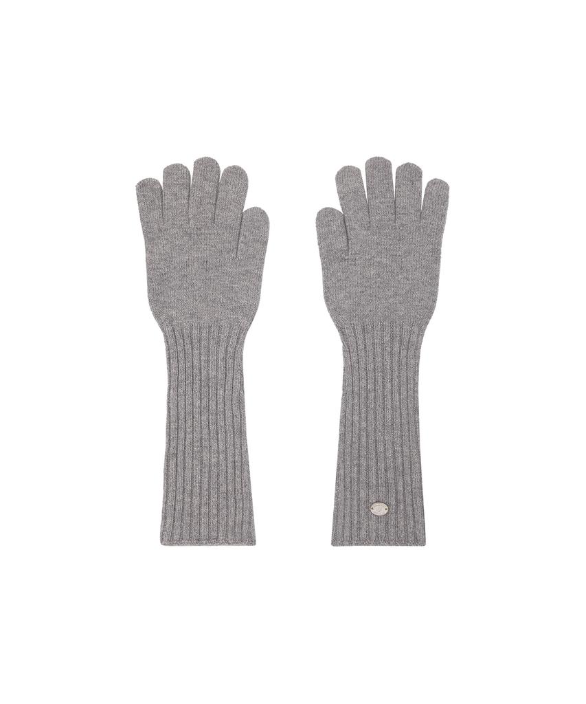SIYAZU Siac3094 Wool Blend Koi Knit Gloves_Melange Gray