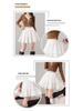 2025 Stylish Elastic Waist Jacquard Skirt - Fluffy Cake Design, Long Legs Effect, Versatile Slimming Short Skirt