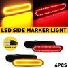 Front Amber Rear Red LED Bumper Side Marker Lamp For 02-05 Honda Civic Si EP3 EA