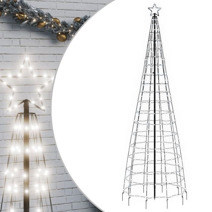 VidaXL Sapin de Noël à LED avec pointes 570 LED blanc froid 300 cm, décoration de Noël, lumière LED, lumière de Noël 358105