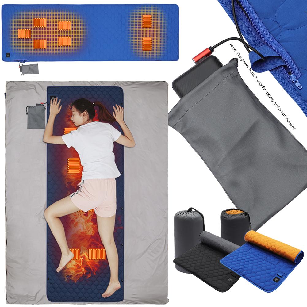 7 Zones Camping Heated Mattress 38 To 65℃ 3 Gear Camping Sleeping Mattress USB Powered for Outdoor Camping Hiking Accessories