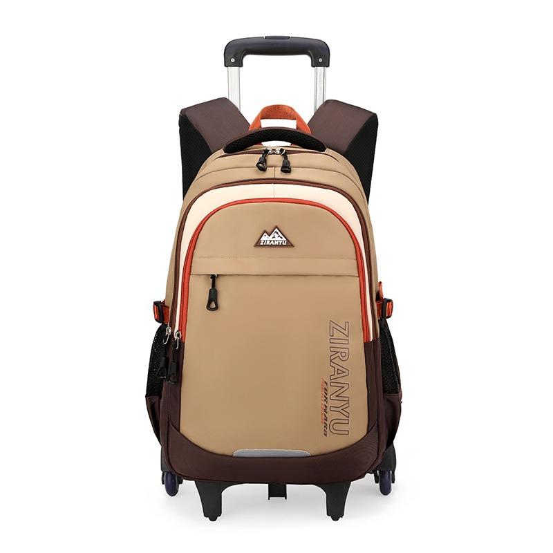 Junior High School Student Trolley Backpack Simple High Quality Ins Campus Rolling Backpack