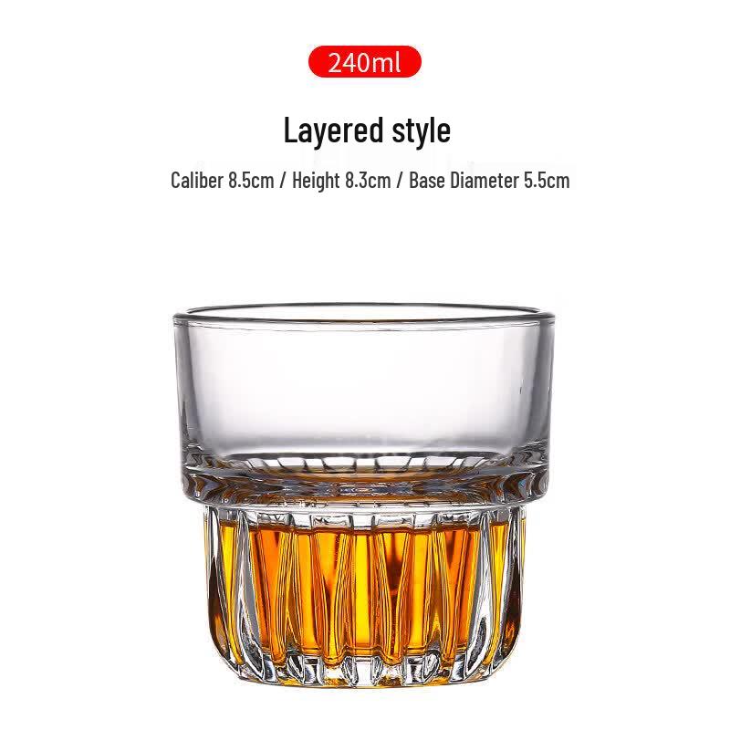 ZISIZ European Style Crystal Whiskey Glass