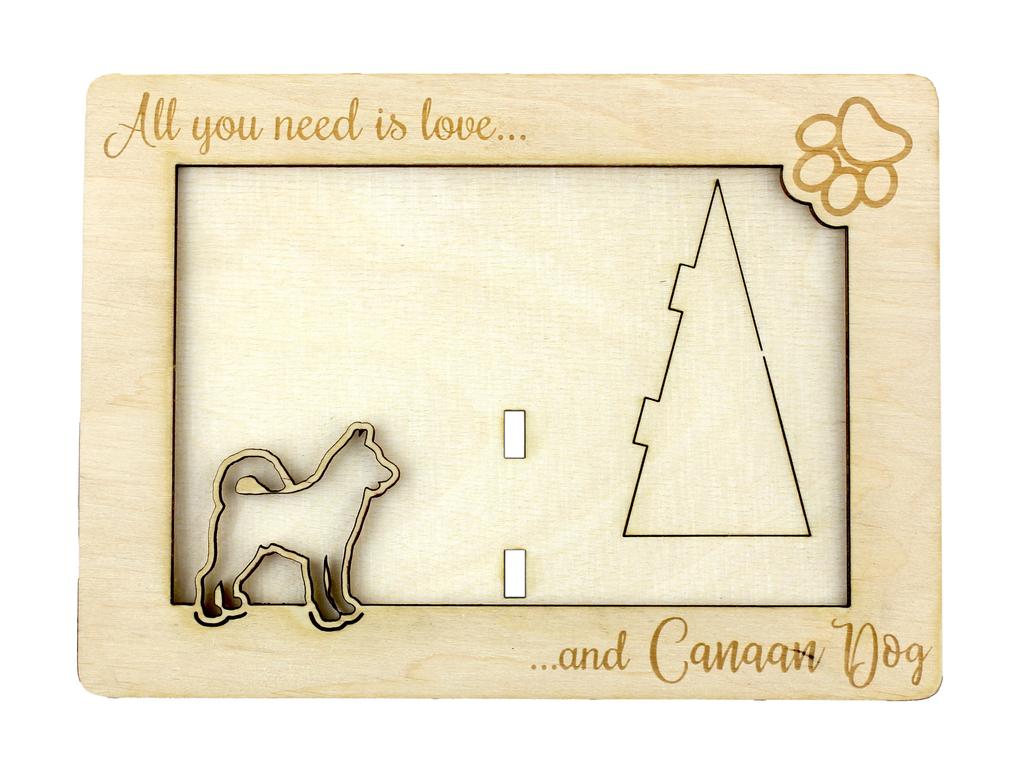 Canaan Dog - Photo frame, engraved wooden frame, a lovely gadget for the dog lover by Art-Dog
